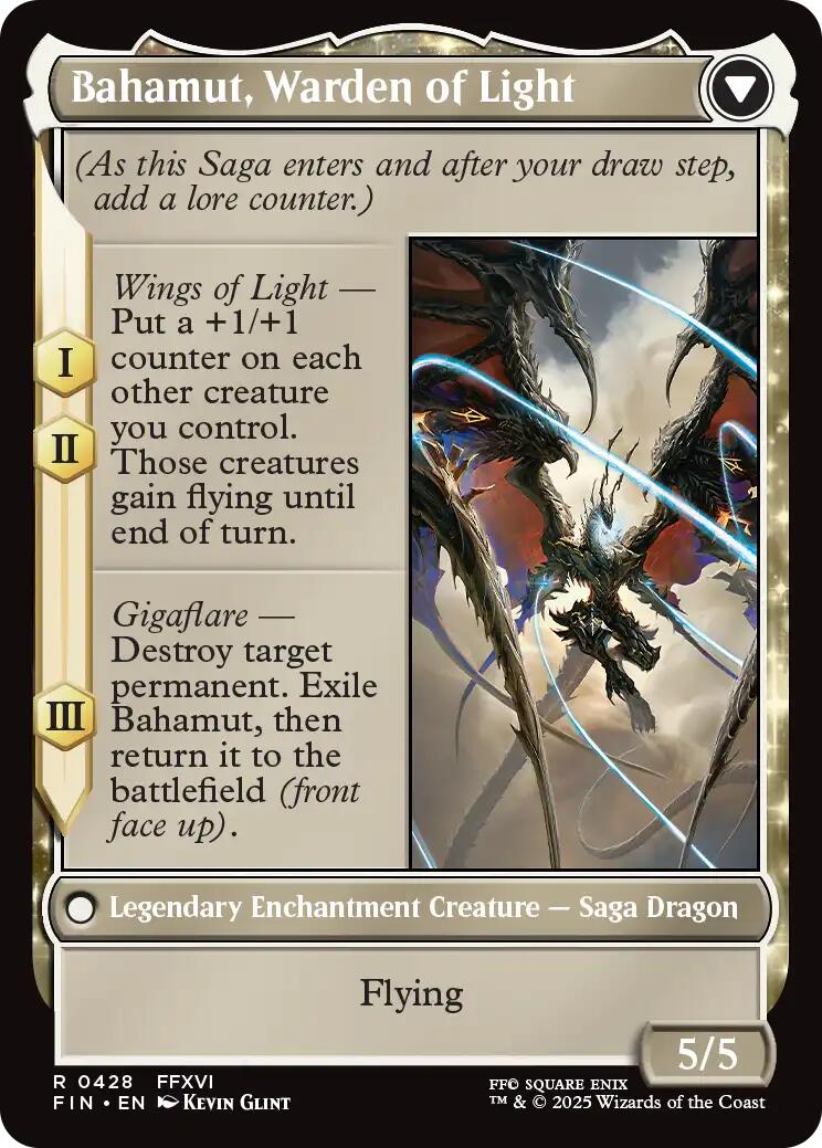 Dion, Bahamut's Dominant // Bahamut, Warden of Light (Extended Art) [FINAL FANTASY] | Shuffle n Cut Hobbies & Games