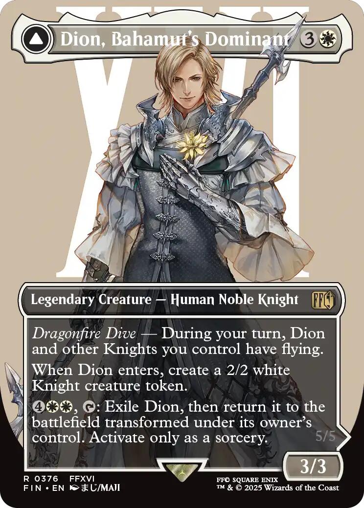 Dion, Bahamut's Dominant // Bahamut, Warden of Light (Borderless) [FINAL FANTASY] | Shuffle n Cut Hobbies & Games