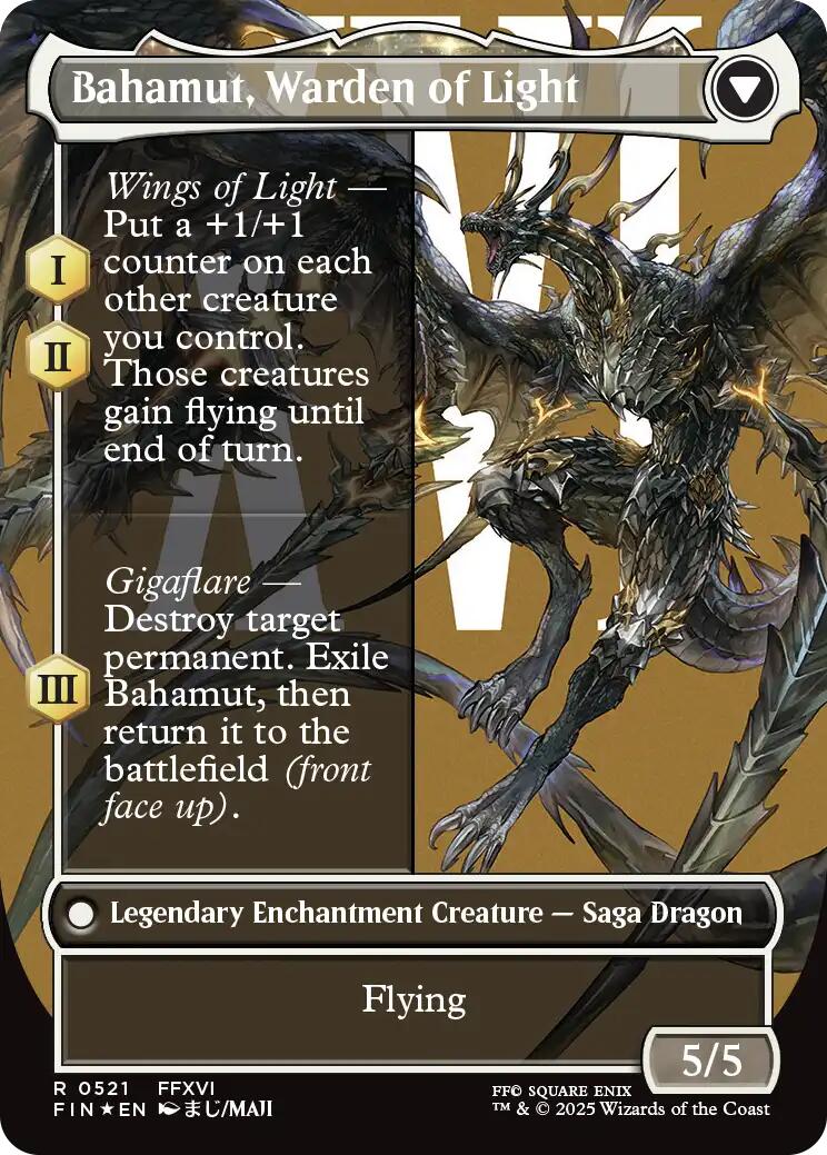 Dion, Bahamut's Dominant // Bahamut, Warden of Light (Borderless) (Surge Foil) [FINAL FANTASY] | Shuffle n Cut Hobbies & Games