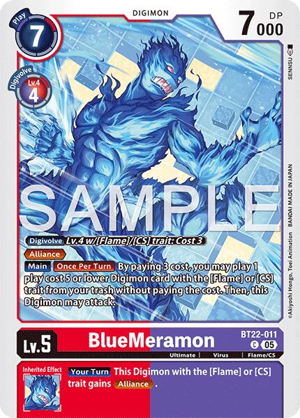 BlueMeramon [BT22-011] [Cyber Eden] | Shuffle n Cut Hobbies & Games