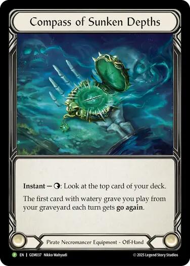 Compass of Sunken Depths [GEM037] (GEM Pack 2)  Cold Foil | Shuffle n Cut Hobbies & Games