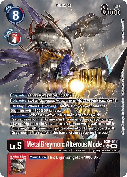 MetalGreymon: Alterous Mode [EX9-012] (Alternate Art) [Versus Monsters] | Shuffle n Cut Hobbies & Games