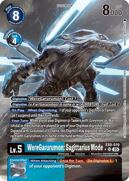 WereGarurumon: Sagittarius Mode [EX9-019] (Alternate Art) [Versus Monsters] | Shuffle n Cut Hobbies & Games