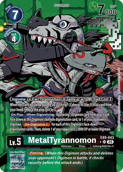 MetalTyrannomon [EX9-043] (Alternate Art) [Versus Monsters] | Shuffle n Cut Hobbies & Games