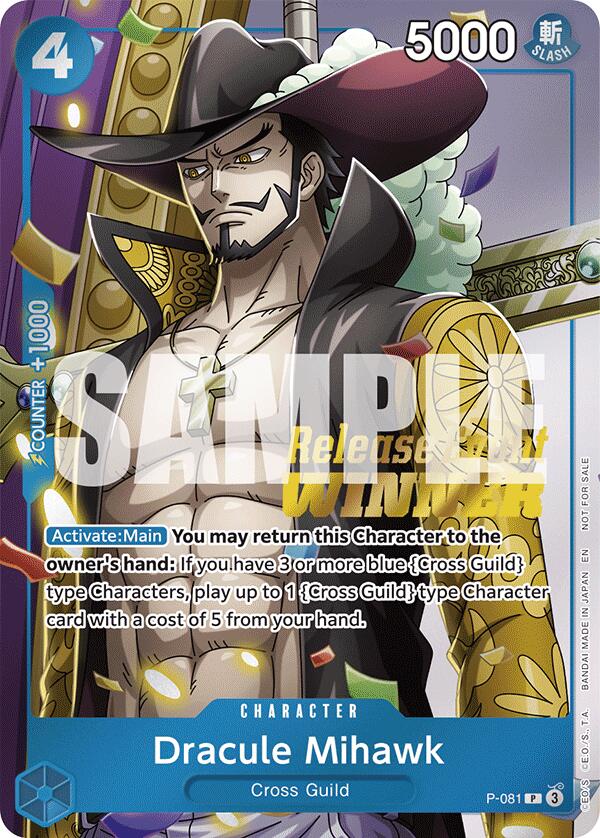 Dracule Mihawk (A Fist of Divine Speed Release Event Winner) [One Piece Promotion Cards] | Shuffle n Cut Hobbies & Games
