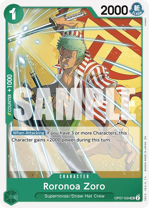Roronoa Zoro (Reprint) [Starter Deck: GREEN Jewelry Bonney] | Shuffle n Cut Hobbies & Games