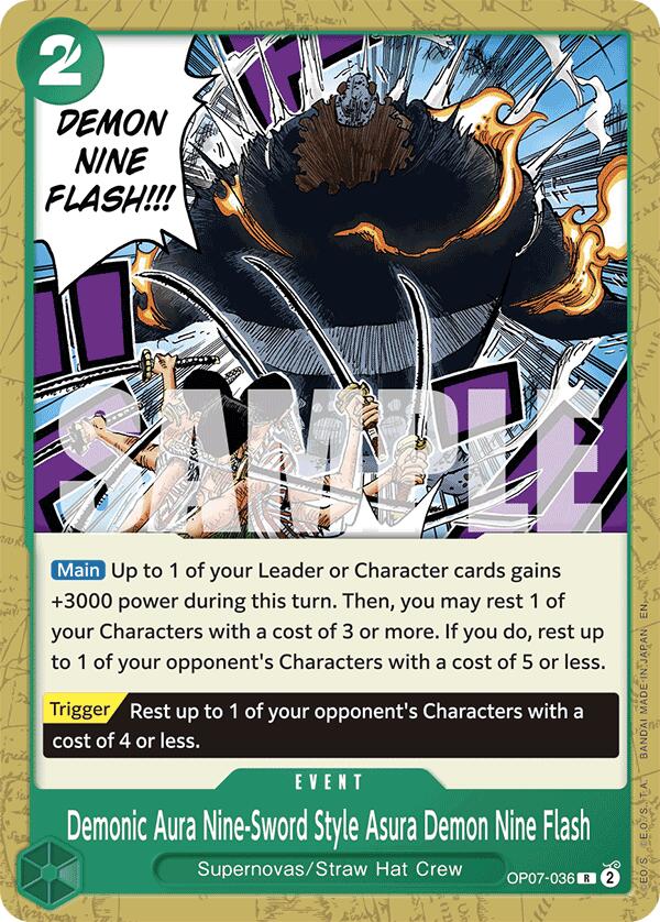 Demonic Aura Nine-Sword Style Asura Demon Nine Flash (Reprint) [Starter Deck: GREEN Jewelry Bonney] | Shuffle n Cut Hobbies & Games