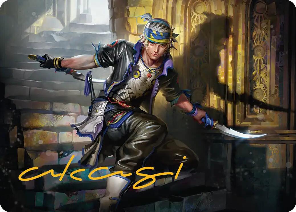 Locke Cole Art Card (Gold-Stamped Signature) [FINAL FANTASY Art Series] | Shuffle n Cut Hobbies & Games