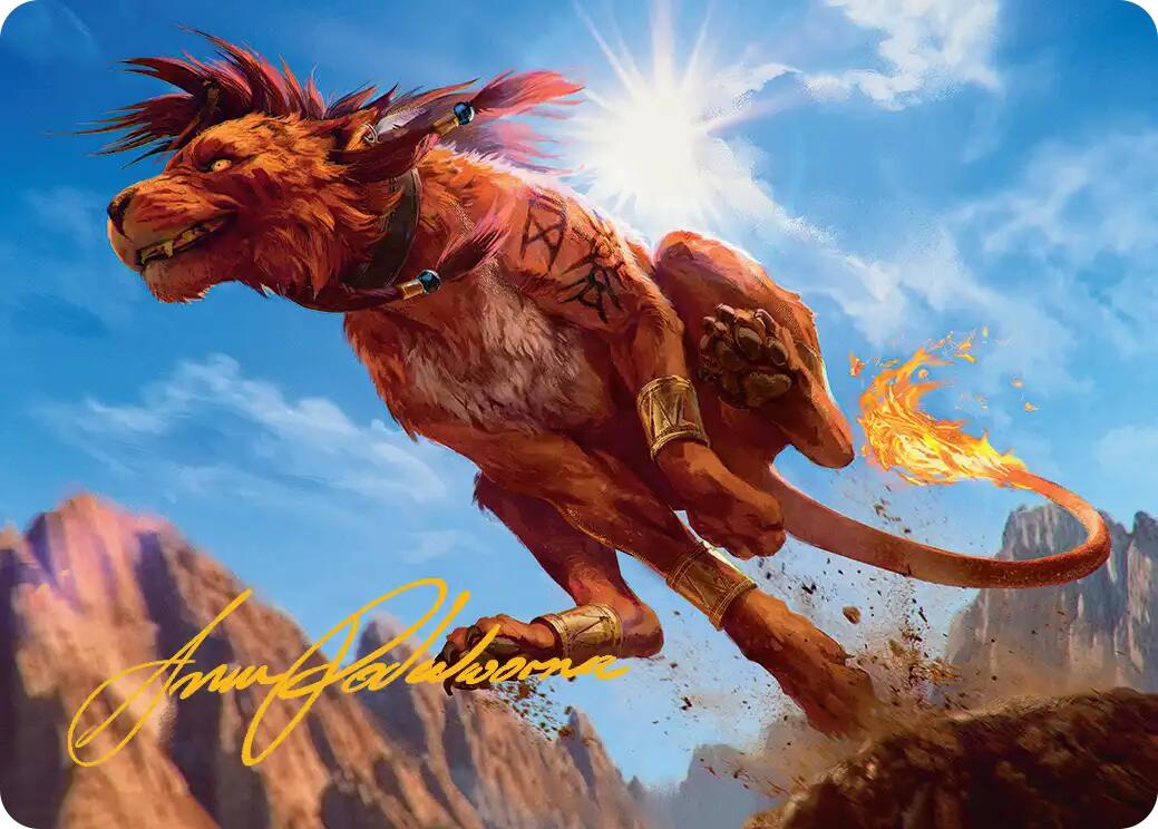 Red XIII, Proud Warrior Art Card (Gold-Stamped Signature) [FINAL FANTASY Art Series] | Shuffle n Cut Hobbies & Games