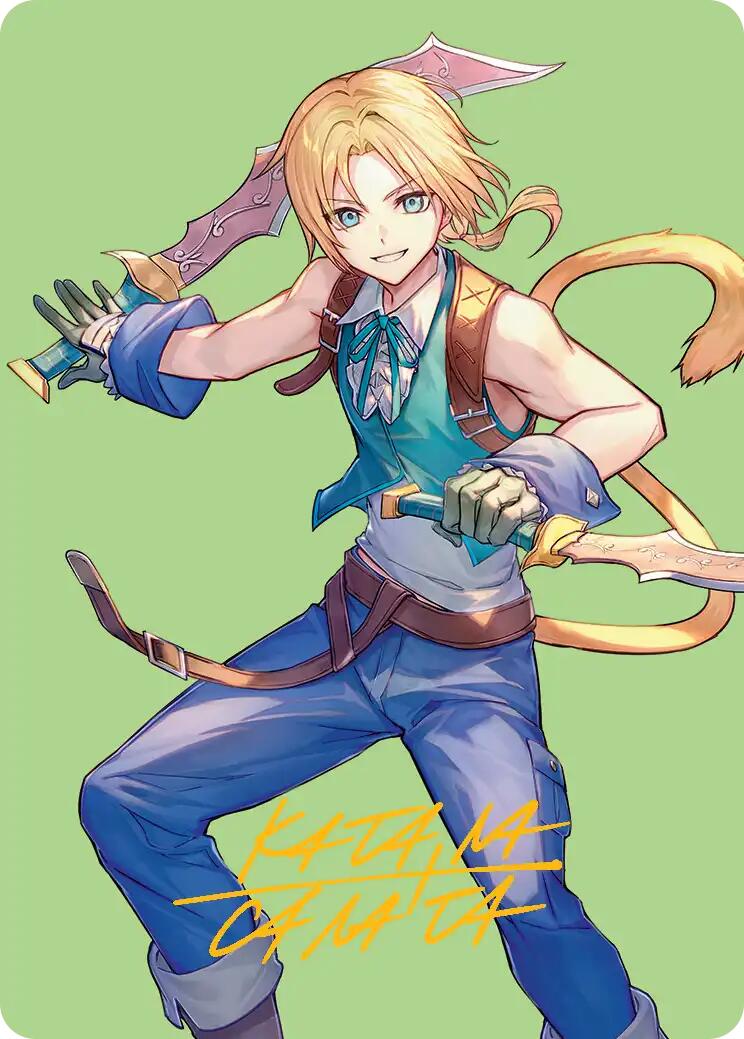 Zidane, Tantalus Thief Art Card (Gold-Stamped Signature) [FINAL FANTASY Art Series] | Shuffle n Cut Hobbies & Games