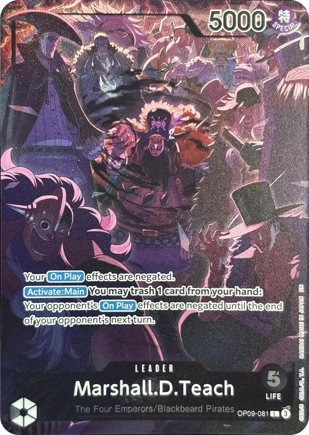Marshall.D.Teach (English Version 2nd Anniversary Set) [One Piece Promotion Cards] | Shuffle n Cut Hobbies & Games