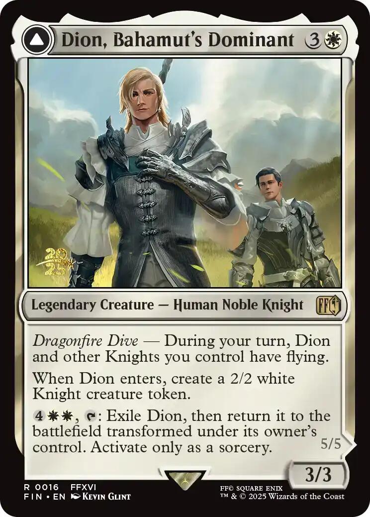 Dion, Bahamut's Dominant // Bahamut, Warden of Light [FINAL FANTASY Prerelease Promo] | Shuffle n Cut Hobbies & Games