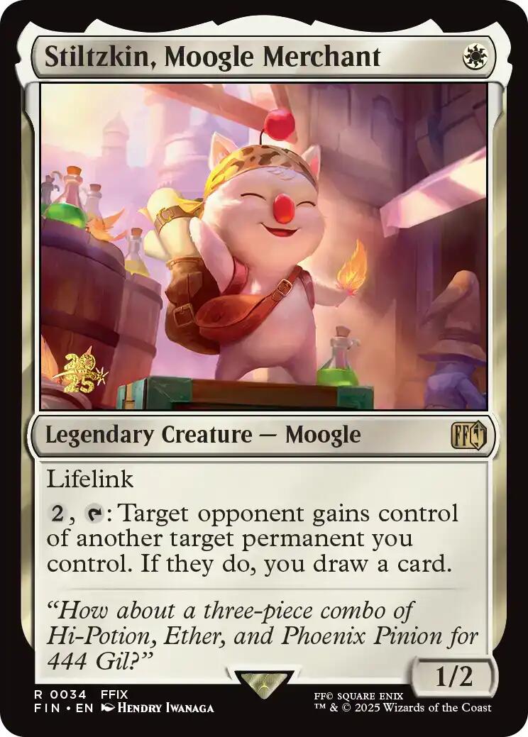 Stiltzkin, Moogle Merchant [FINAL FANTASY Prerelease Promo] | Shuffle n Cut Hobbies & Games