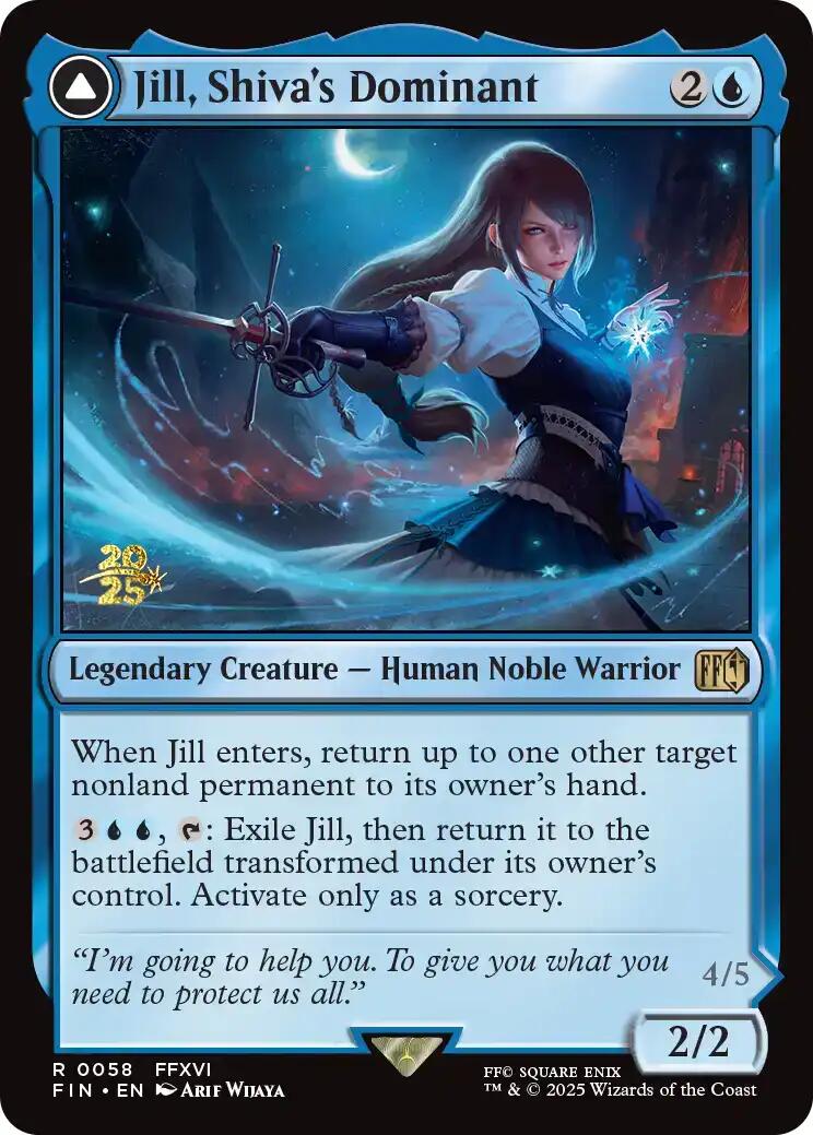 Jill, Shiva's Dominant // Shiva, Warden of Ice [FINAL FANTASY Prerelease Promo] | Shuffle n Cut Hobbies & Games