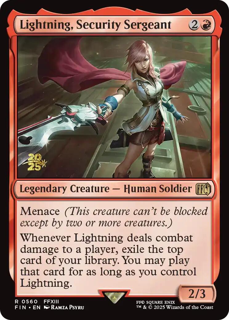 Lightning, Security Sergeant [FINAL FANTASY Prerelease Promo] | Shuffle n Cut Hobbies & Games