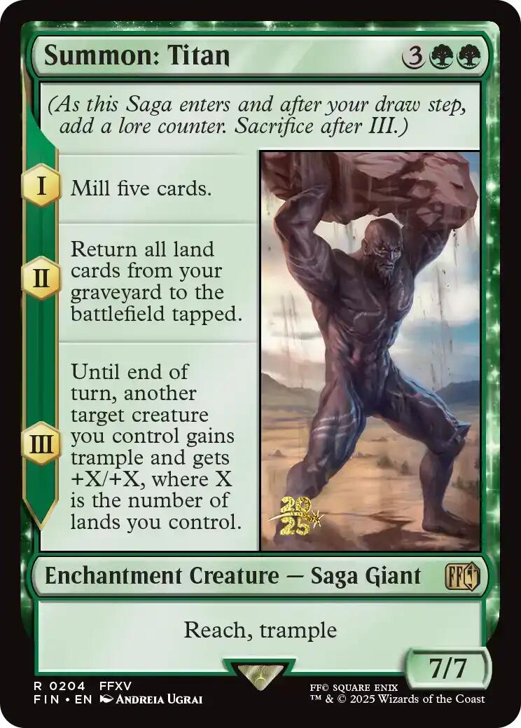 Summon: Titan [FINAL FANTASY Prerelease Promo] | Shuffle n Cut Hobbies & Games