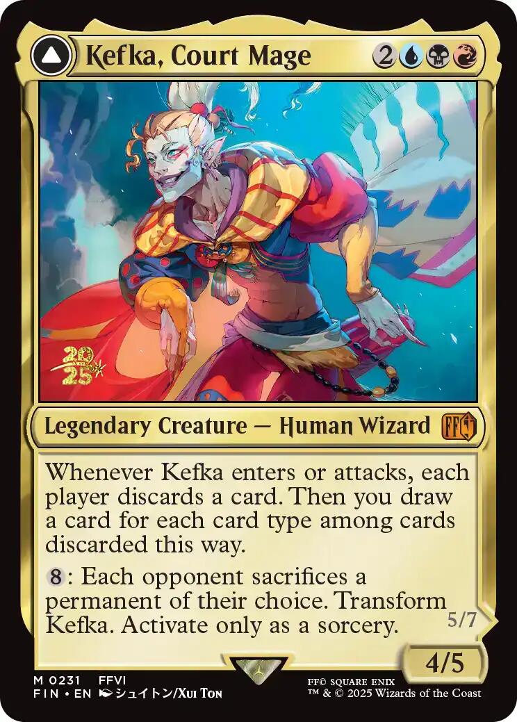 Kefka, Court Mage // Kefka, Ruler of Ruin [FINAL FANTASY Prerelease Promo] | Shuffle n Cut Hobbies & Games