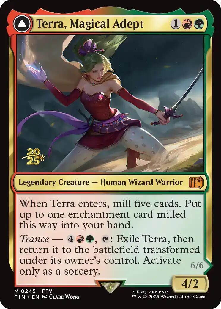 Terra, Magical Adept // Esper Terra [FINAL FANTASY Prerelease Promo] | Shuffle n Cut Hobbies & Games