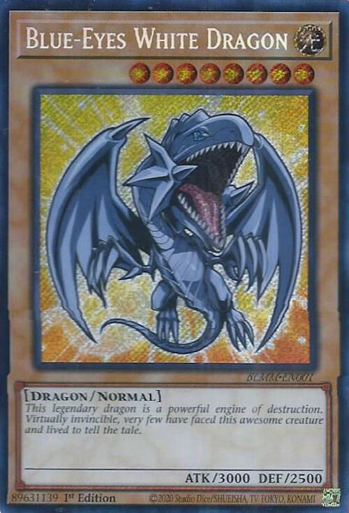 Blue-Eyes White Dragon [BLMM-EN001] Secret Rare | Shuffle n Cut Hobbies & Games