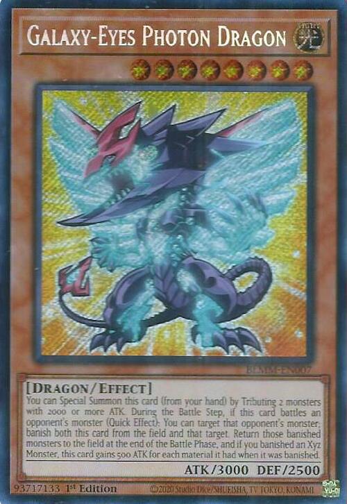 Galaxy-Eyes Photon Dragon [BLMM-EN007] Secret Rare | Shuffle n Cut Hobbies & Games