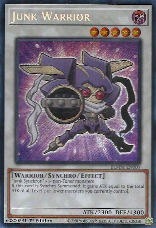 Junk Warrior [BLMM-EN009] Secret Rare | Shuffle n Cut Hobbies & Games