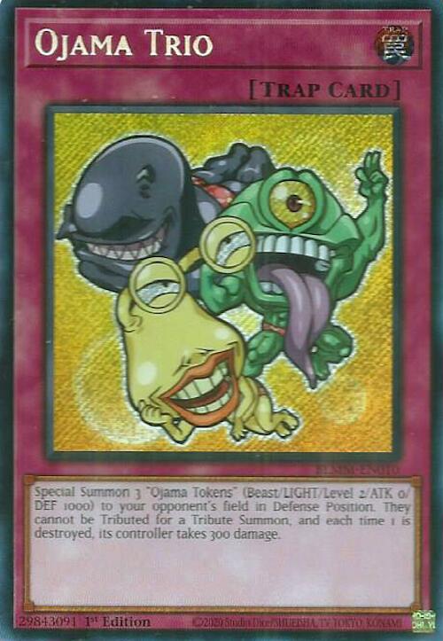 Ojama Trio [BLMM-EN010] Secret Rare | Shuffle n Cut Hobbies & Games