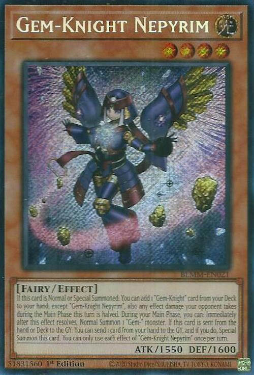 Gem-Knight Nepyrim [BLMM-EN021] Secret Rare | Shuffle n Cut Hobbies & Games