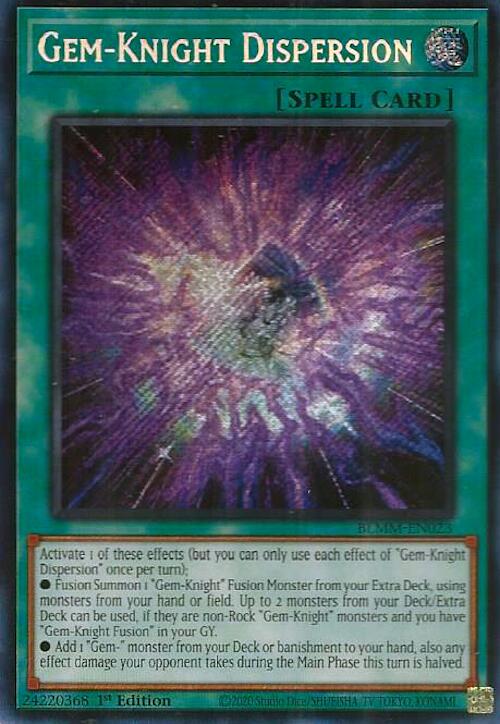 Gem-Knight Dispersion [BLMM-EN023] Secret Rare | Shuffle n Cut Hobbies & Games