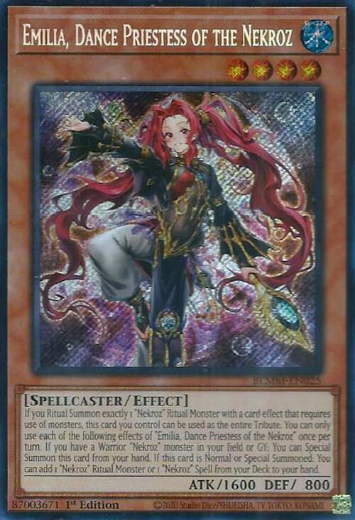 Emilia, Dance Priestess of the Nekroz [BLMM-EN025] Secret Rare | Shuffle n Cut Hobbies & Games