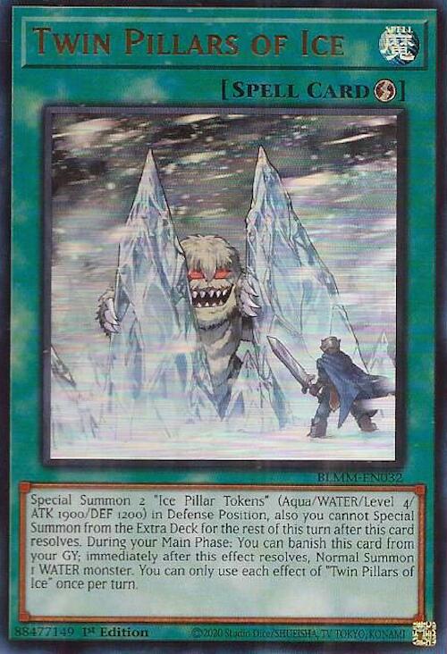 Twin Pillars of Ice [BLMM-EN032] Ultra Rare | Shuffle n Cut Hobbies & Games