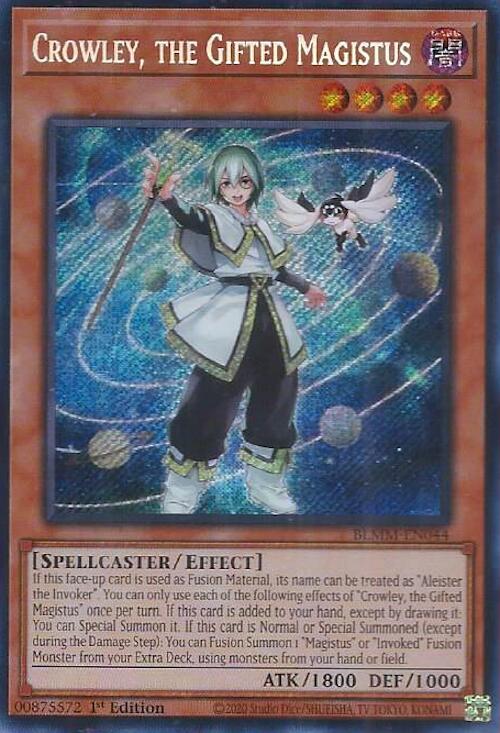 Crowley, the Gifted Magistus [BLMM-EN044] Secret Rare | Shuffle n Cut Hobbies & Games