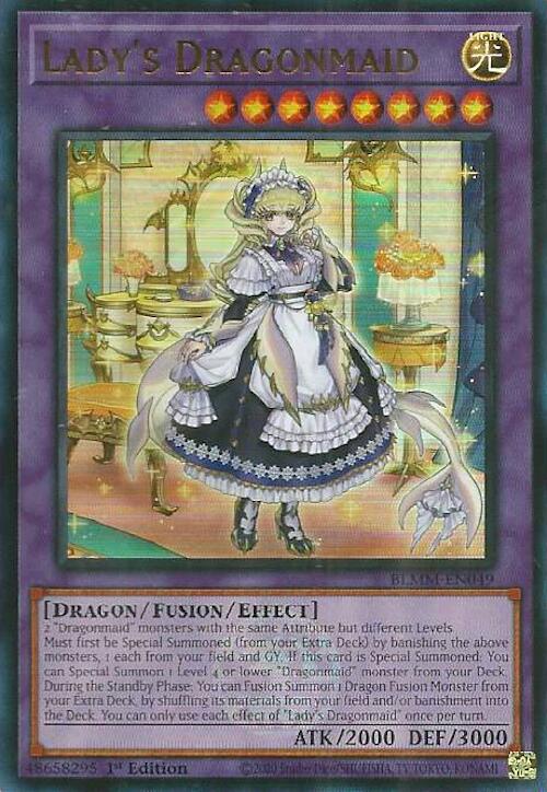 Lady's Dragonmaid [BLMM-EN049] Ultra Rare | Shuffle n Cut Hobbies & Games