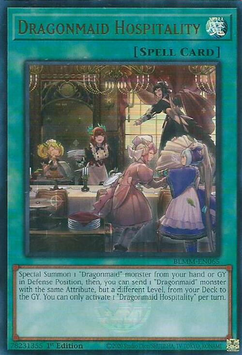 Dragonmaid Hospitality [BLMM-EN065] Ultra Rare | Shuffle n Cut Hobbies & Games