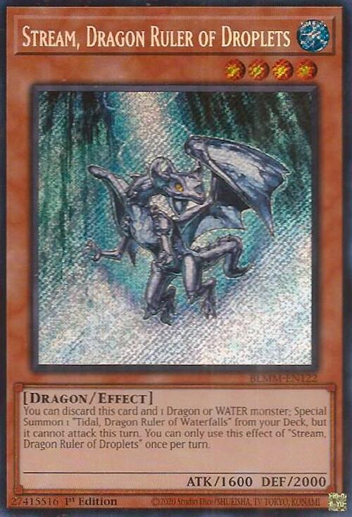 Stream, Dragon Ruler of Droplets [BLMM-EN122] Secret Rare | Shuffle n Cut Hobbies & Games