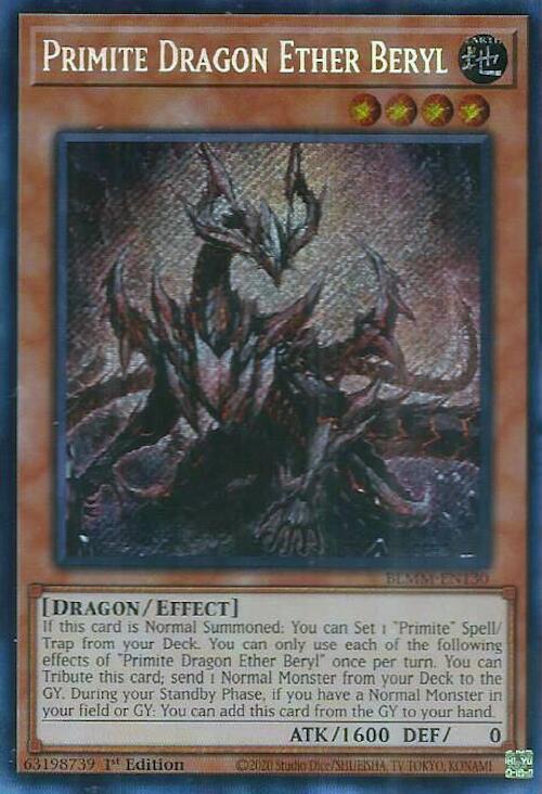 Primite Dragon Ether Beryl [BLMM-EN130] Secret Rare | Shuffle n Cut Hobbies & Games