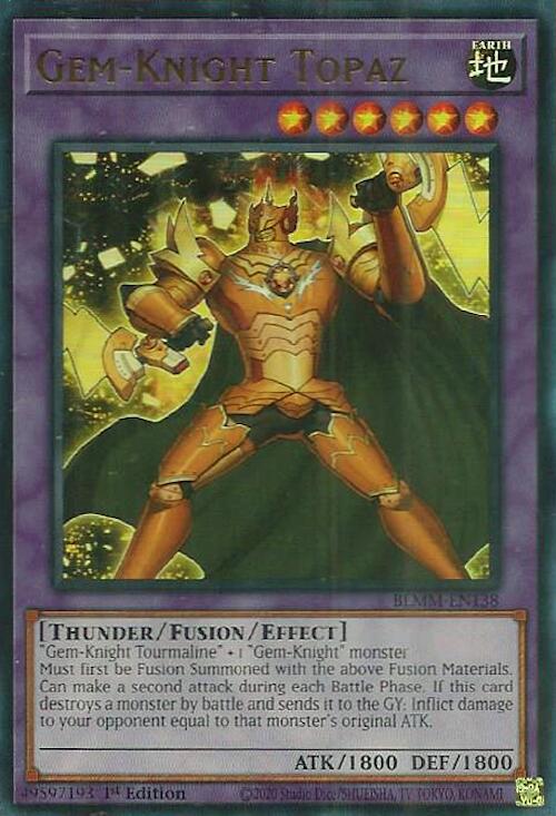 Gem-Knight Topaz [BLMM-EN138] Ultra Rare | Shuffle n Cut Hobbies & Games