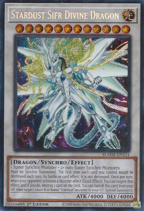 Stardust Sifr Divine Dragon [BLMM-EN151] Secret Rare | Shuffle n Cut Hobbies & Games