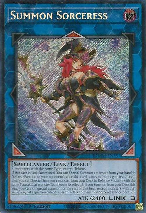 Summon Sorceress [BLMM-EN157] Secret Rare | Shuffle n Cut Hobbies & Games