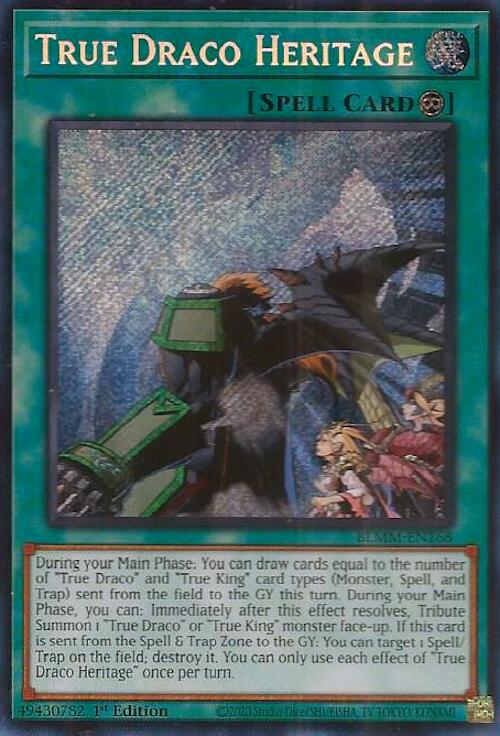 True Draco Heritage [BLMM-EN168] Secret Rare | Shuffle n Cut Hobbies & Games