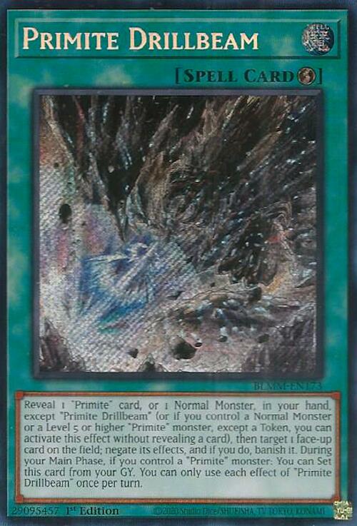 Primite Drillbeam [BLMM-EN173] Secret Rare | Shuffle n Cut Hobbies & Games