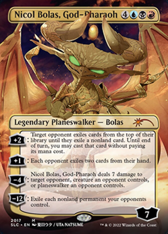 Nicol Bolas, God-Pharaoh (Borderless) [Secret Lair Countdown Kit] | Shuffle n Cut Hobbies & Games