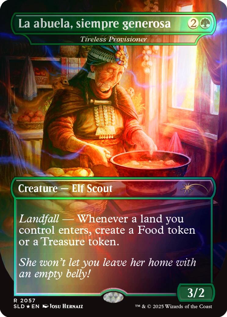 La abuela, siempre generosa - Tireless Provisioner (Rainbow Foil) [Secret Lair Drop Series] | Shuffle n Cut Hobbies & Games
