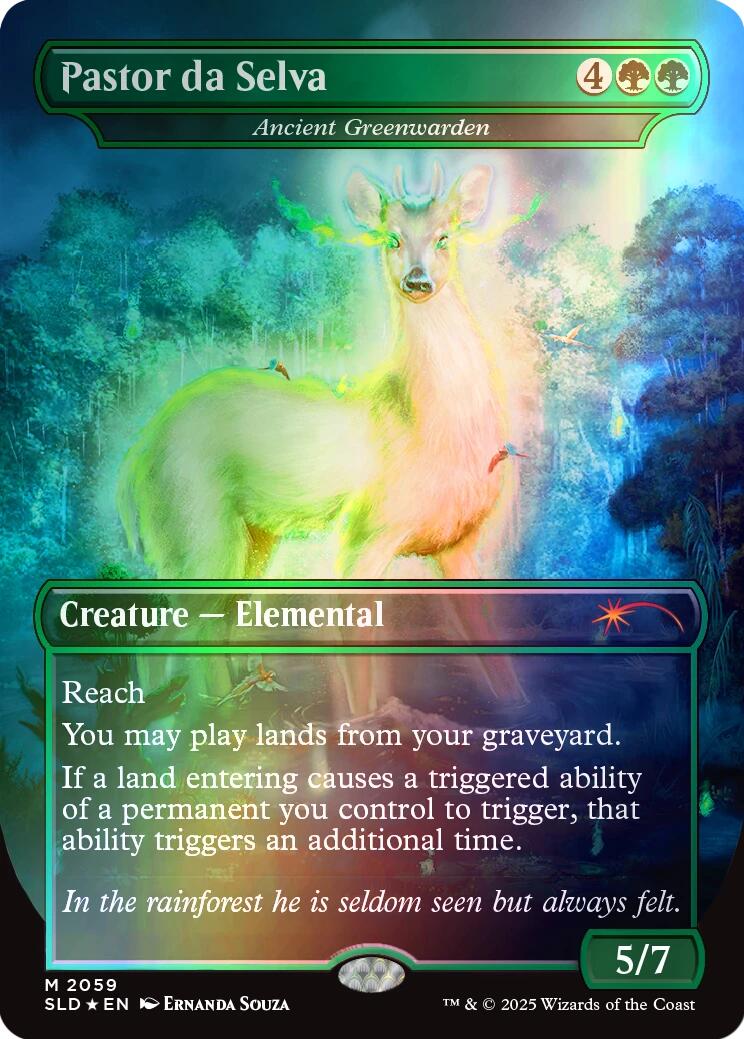 Pastor da Selva - Ancient Greenwarden (Rainbow Foil) [Secret Lair Drop Series] | Shuffle n Cut Hobbies & Games