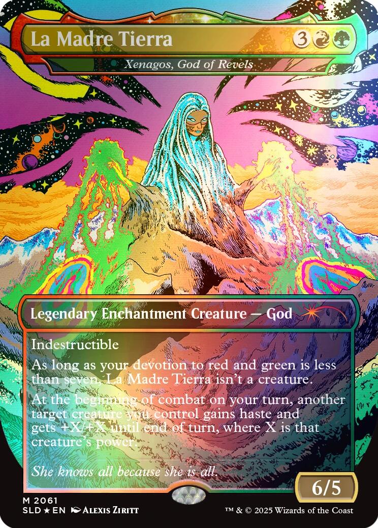 La Madre Tierra - Xenagos, God of Revels (Rainbow Foil) [Secret Lair Drop Series] | Shuffle n Cut Hobbies & Games