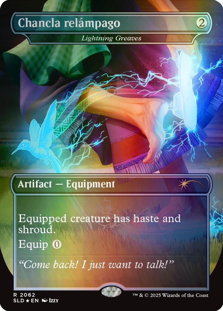 Chancla relampago - Lightning Greaves (Rainbow Foil) [Secret Lair Drop Series] | Shuffle n Cut Hobbies & Games