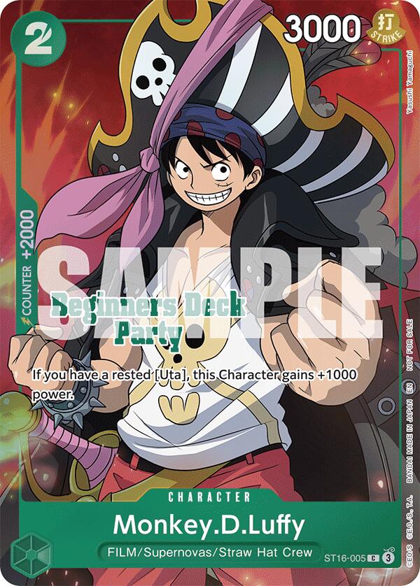 Monkey.D.Luffy (Daz.Bonez) (ST-23 - ST-28 Beginners Deck Party) [Winner] [One Piece Promotion Cards] | Shuffle n Cut Hobbies & Games