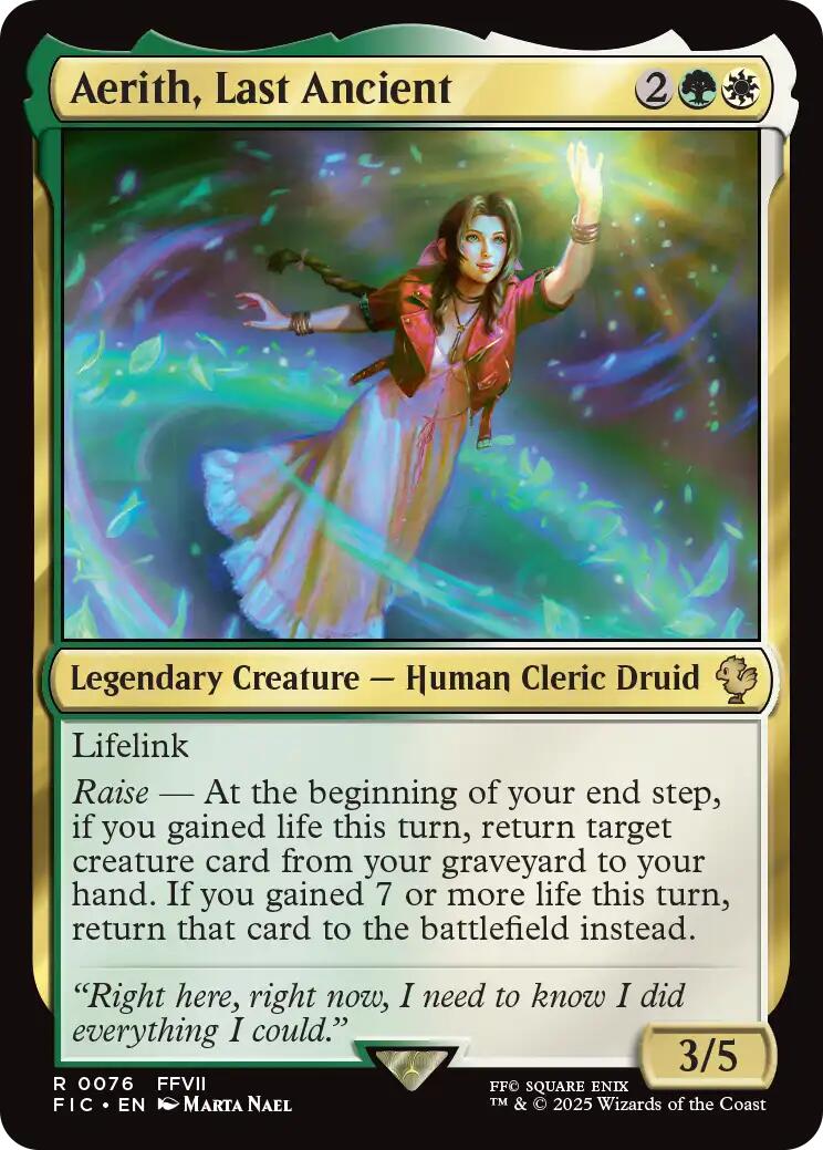 Aerith, Last Ancient (Surge Foil) [FINAL FANTASY Commander] | Shuffle n Cut Hobbies & Games