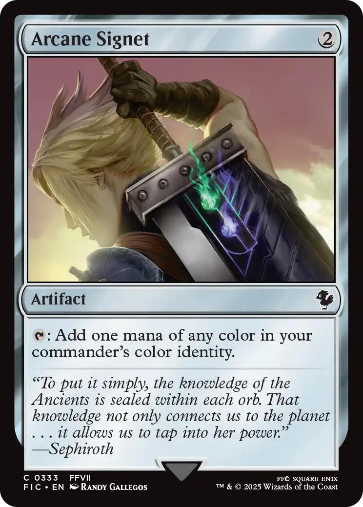 Arcane Signet (0333) (Surge Foil) [FINAL FANTASY Commander] | Shuffle n Cut Hobbies & Games