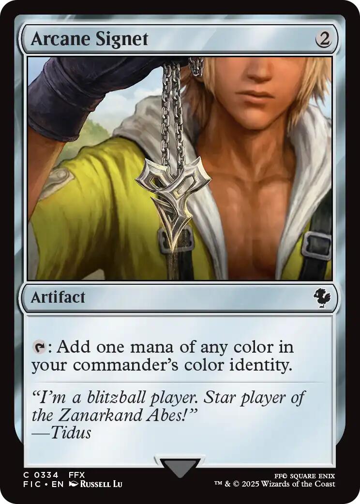 Arcane Signet (0334) (Surge Foil) [FINAL FANTASY Commander] | Shuffle n Cut Hobbies & Games