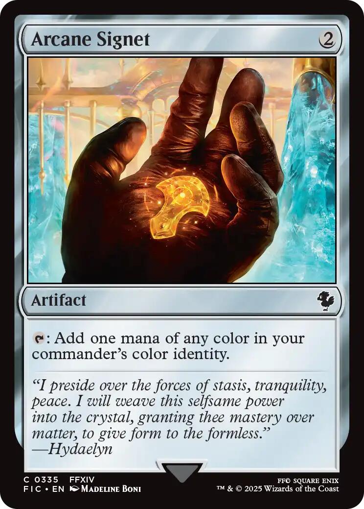 Arcane Signet (0335) (Surge Foil) [FINAL FANTASY Commander] | Shuffle n Cut Hobbies & Games